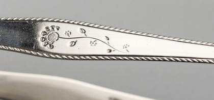 Hester Bateman Adam Style Silver Sugar Tongs